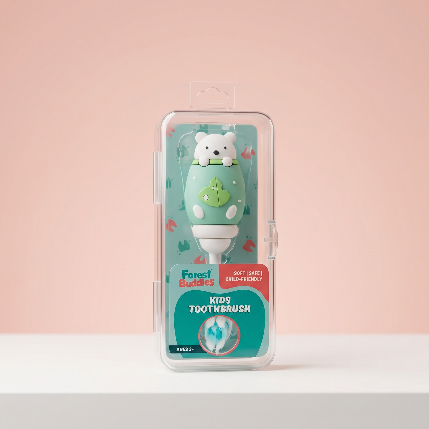 Forest Buddies™ Kids Toothbrush | Polar Bear | Travel Case Included